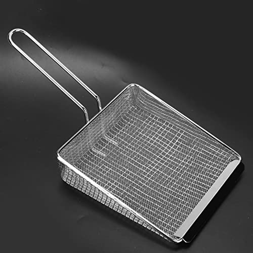 Yctze Multifunktions -Edelstahlbratenschaufel & Mesh Scooper - Ideal für die Anstrengung von Pommes Frites und das Kochen von Essen zu Hause oder in Restaurants (dichtes Netz) von Yctze