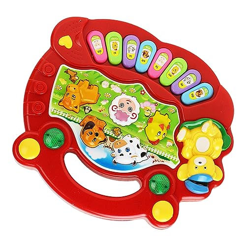 Yctze Musical Keyboard Toy für Frühe Bildung mit Mehreren Modi und Tierdesigns Gelb (Rot) von Yctze