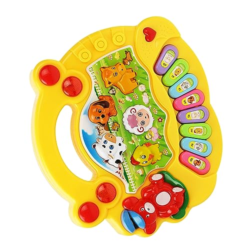 Yctze Musical Keyboard Toy für Frühe Bildung mit Mehreren Modi und Tierdesigns Gelb (Yellow) von Yctze