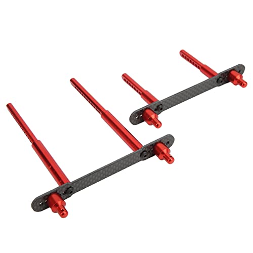 Yctze Premium -Aluminium -Legierungs Kohlefaser RC Shell Säulen Kit für Axial SCX10 90046 90047/10 Autos mit Einfacher Installation (Rot) von Yctze