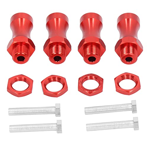Yctze RC 12 Mm Bis 17 Mm Metallradverlängerung HEX -Umwandlungsadapter für /10 Fahrzeuge - Verbesserte Stabilität und Haltbarkeit (Rot) von Yctze