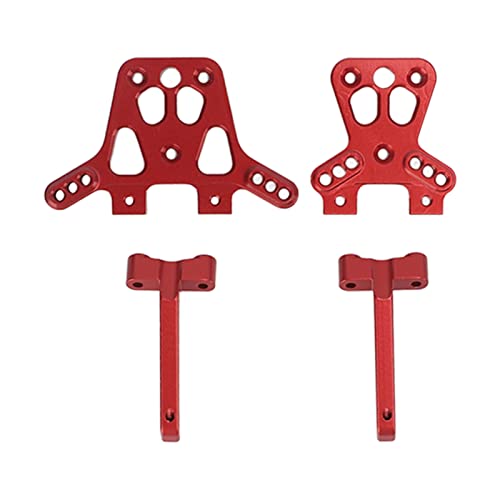 Yctze RC -Auto -Stoßdämpfer Hochwertiger Aluminiumlegierung Vorderer Heckschockturm mit Winkeln für /18 RC Auto (Rot) von Yctze