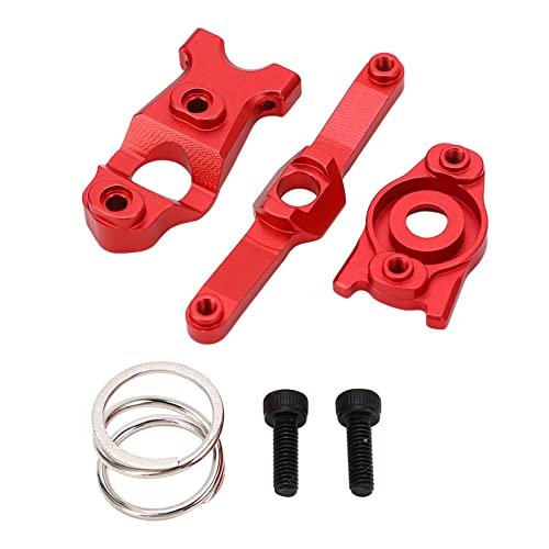 Yctze RC -Lenkungsbaugruppe für E VXL, Slash 4WD, Summit - Premium Aluminium Upgrade für /16 RC Autos (Rot) von Yctze