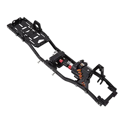 Yctze RC -Metall -Chassis 313 Mm Radstand 2 Geschwindigkeitsmodus und 3 Kanal Sender für Axiales SCX10 /10 RC Auto in Aluminiumlegierung (Black) von Yctze