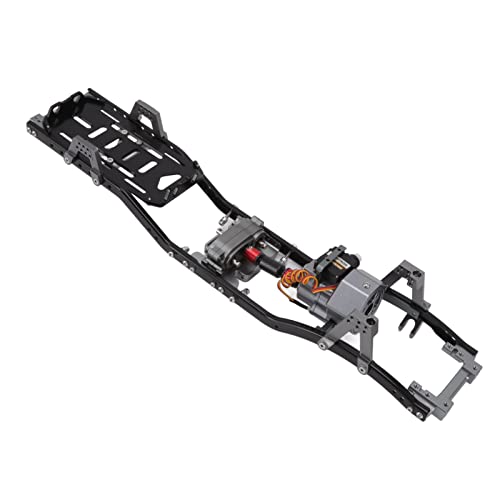 Yctze RC -Metall -Chassis 313 Mm Radstand 2 Geschwindigkeitsmodus und 3 Kanal Sender für Axiales SCX10 /10 RC Auto in Aluminiumlegierung (Ti-Farbe) von Yctze