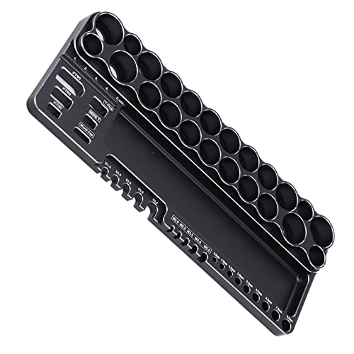 Yctze RC Tools Storage Rack - Aluminium -Legierungskit für Schraubendreher, Scheren und Wartungsinstrumente mit Befestigungslöchern (Black) von Yctze