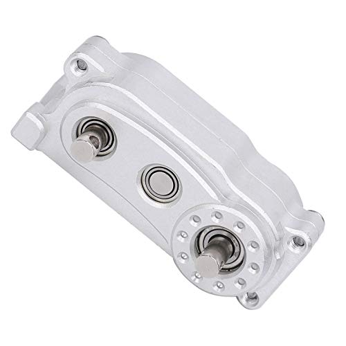 Yctze RC-Verteilergetriebe, 313 Mm Radstand, Metallgehäuse, Ersatzteile für Verteilergetriebe, Passend für 1 10 Rcwler Auto 1 10wler Verteilergetriebe (Silver) von Yctze