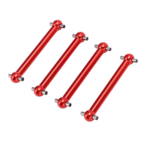 Yctze Rc Dog Bone Antriebswelle Tt-02ont Antriebswelle Aluminiumoy 4 Stücke Rc Metall Dog Bone Antriebswelleont Und Reariversal Dog Bone Für Tt02B 1/10 Rc Auto Upgrade Teile (Rot) von Yctze