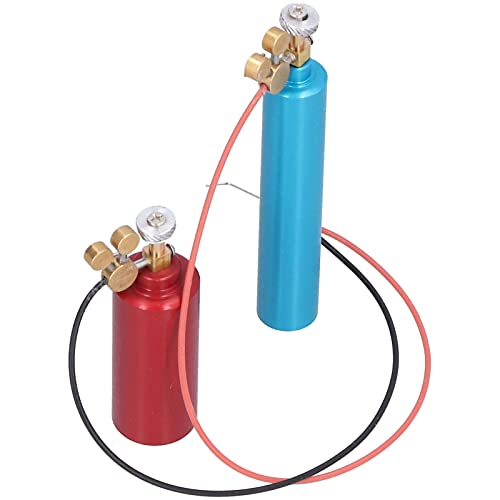 Yctze Simulation Sauerstoffzylinder Acetylenflasche für Axiale SCX10 90046/10 RC -Auto -Upgrade und Dekoration (Blau Rot) von Yctze