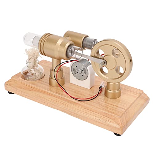 Yctze Stirling Motormotormodell mit Mehrfarbiger LED-CNC-Aluminium-Legierungspädagogik für Physik und Mechanisches Lernen Yctze Stirling Motormotormodell mit Mehrfarbiger LED-CNC-Aluminium-Legierungspädagogik für Physik und Mechanisches Lernen von Yctze