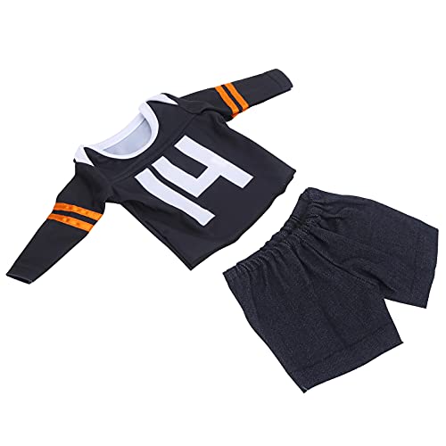 Yctze T-Shirt Babypuppenkleidung Set für 18-Zoll (Qd18-080 schwarz Nr. 14) von Yctze