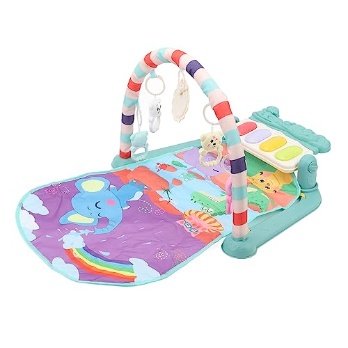 Yctze Tragbare Klavier -Fitnessmatte mit Abnehmbaren Spielzeugen und Lichtern - Musical Playmat für Säuglinge 0 Bis 12 Monate von Yctze