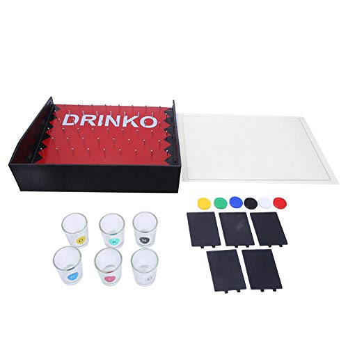 Yctze Trinkspiel, lustiges Spielbrett Coloured Dropping Chips Bar Spiel mit 6 Weingläsern Trinkparty Yctze Trinkspiel, lustiges Spielbrett Coloured Dropping Chips Bar Spiel mit 6 Weingläsern Trinkparty von Yctze
