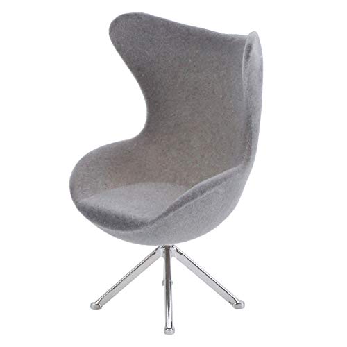 Yctze YCTZE Miniatur Flocking Sofa Chair Model für 1:12 Puppenhausdekoration - Süßes Möbelzubehör für und Sammler (Grey) von Yctze