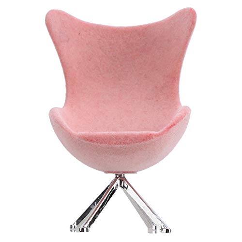 Yctze YCTZE Miniatur Flocking Sofa Chair Model für 1:12 Puppenhausdekoration - Süßes Möbelzubehör für und Sammler (PINK) von Yctze