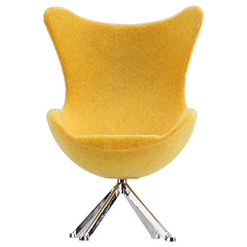 Yctze YCTZE Miniatur Flocking Sofa Chair Model für 1:12 Puppenhausdekoration - Süßes Möbelzubehör für und Sammler (Yellow) von Yctze