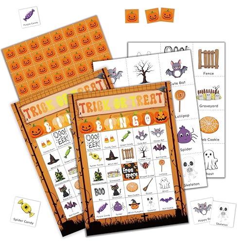 Ycyfckdr Halloween Bingo Spiel, Halloween Party Bingo Karten Set, Geeignet für Feiertagsversammlungen und Partys, Kartenspiel für Familie und Freunde, 01 Ycyfckdr Halloween Bingo Spiel, Halloween Party Bingo Karten Set, Geeignet für Feiertagsversammlungen und Partys, Kartenspiel für Familie und Freunde, 01 von Ycyfckdr