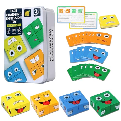 YeaHapiday Holzwürfel Puzzle, Gesichter Puzzle Bauwürfel Ausdruckswürfel Holzpuzzle,Interaktives Knobelspiele Spiel,Mastermind Spiel,3D Puzzle Montessori Face-Changing Magic Rubiks Cube YeaHapiday Holzwürfel Puzzle, Gesichter Puzzle Bauwürfel Ausdruckswürfel Holzpuzzle,Interaktives Knobelspiele Spiel,Mastermind Spiel,3D Puzzle Montessori Face-Changing Magic Rubiks Cube von YeaHapiday