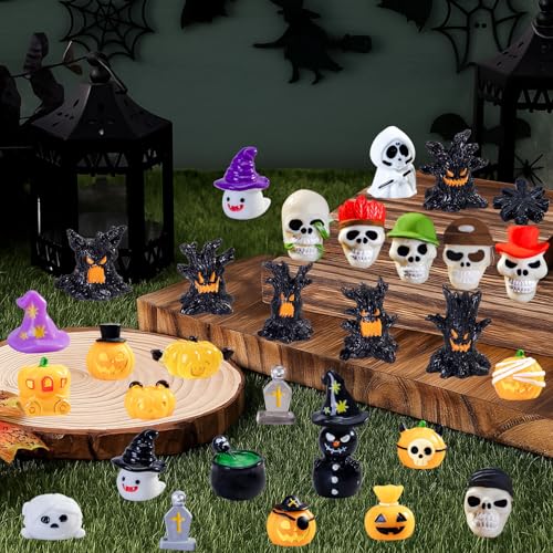 31 Stück Mini Harz Figuren Halloween,Halloween Deko Streudeko,Kleine Harz Miniaturen Figuren,Kürbis Geist Schädel,Halloween Party Garten Deko Geschenke 31 Stück Mini Harz Figuren Halloween,Halloween Deko Streudeko,Kleine Harz Miniaturen Figuren,Kürbis Geist Schädel,Halloween Party Garten Deko Geschenke von YeahBoom