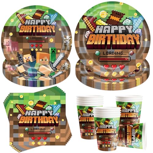 50 Stück Partygeschirr Set,Kindergeburtstag Partygeschirr,Geburtstag Party Geschirr Set,Partyzubehör Pappteller Set,Mit Teller Becher Servietten,Party Geschirr für 10 Gäste 50 Stück Partygeschirr Set,Kindergeburtstag Partygeschirr,Geburtstag Party Geschirr Set,Partyzubehör Pappteller Set,Mit Teller Becher Servietten,Party Geschirr für 10 Gäste von YeahBoom
