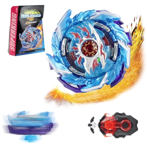Bey Burst Turbo Blade Set,Metall Fusion Kampf Kreisel,4D Metal Fusion Kreisel mit Starter,Bey Metal Fusion Blade mit Launcher,Spielzeug Geschenk Sets für Kinder Jugendliche von YeahBoom