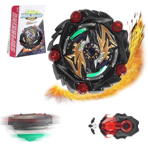 YeahBoom Bey Burst Turbo Blade Set,Metall Fusion Kampf Kreisel,4D Metal Fusion Kreisel mit Starter,Bey Metal Fusion Blade mit Launcher,Spielzeug Geschenk Sets für Kinder Jugendliche von YeahBoom