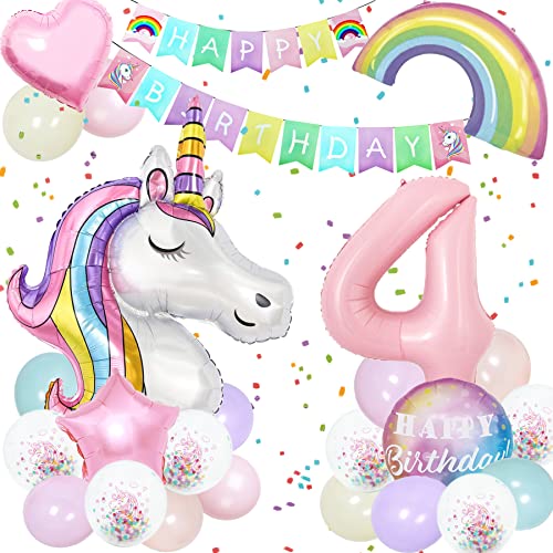 Einhorn Geburtstagsdeko,3D Einhorn Luftballon,Riesen Folienballon Macaron 4,Einhorn Folienballon Set mit Happy Birthday Banner,Rainbow Cloud Balloons für Mädchen Geburtstags Festival Dekoration Einhorn Geburtstagsdeko,3D Einhorn Luftballon,Riesen Folienballon Macaron 4,Einhorn Folienballon Set mit Happy Birthday Banner,Rainbow Cloud Balloons für Mädchen Geburtstags Festival Dekoration von YeahBoom