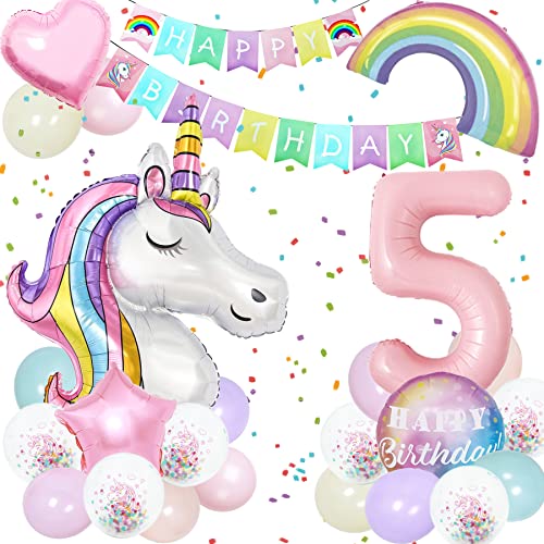 Einhorn Geburtstagsdeko,3D Einhorn Luftballon,Riesen Folienballon Macaron 5,Einhorn Folienballon Set mit Happy Birthday Banner,Rainbow Cloud Balloons für Mädchen Geburtstags Festival Dekoration Einhorn Geburtstagsdeko,3D Einhorn Luftballon,Riesen Folienballon Macaron 5,Einhorn Folienballon Set mit Happy Birthday Banner,Rainbow Cloud Balloons für Mädchen Geburtstags Festival Dekoration von YeahBoom