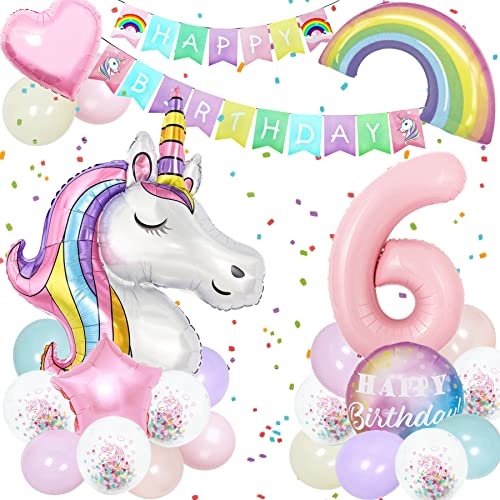 Einhorn Geburtstagsdeko,3D Einhorn Luftballon,Riesen Folienballon Macaron 6,Einhorn Folienballon Set mit Happy Birthday Banner,Rainbow Cloud Balloons für Mädchen Geburtstags Festival Dekoration Einhorn Geburtstagsdeko,3D Einhorn Luftballon,Riesen Folienballon Macaron 6,Einhorn Folienballon Set mit Happy Birthday Banner,Rainbow Cloud Balloons für Mädchen Geburtstags Festival Dekoration von YeahBoom