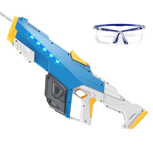 Wasserpistole Elektrisch,Automatische Wasserspritzpistole für Erwachsene Kinder,8-10 M Großer Reichweite Wasserpistole Spielzeug,Hoher Kapazität Wasserpistole,Sommerspielzeug für Pool Garten Strand von YeahBoom
