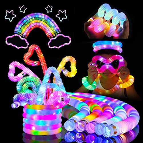 Knicklicht Pop Tubes,12PCS Leuchtstäbe,LED Leuchtspielzeug,LED Stretchrohr,Party Supplies Leuchtstäbe,Partyzubehör im Dunkeln Röhrchen,Geburtstagsparty Dekoration Set, Leuchtende Armbänder Party Deko Knicklicht Pop Tubes,12PCS Leuchtstäbe,LED Leuchtspielzeug,LED Stretchrohr,Party Supplies Leuchtstäbe,Partyzubehör im Dunkeln Röhrchen,Geburtstagsparty Dekoration Set, Leuchtende Armbänder Party Deko von YeahBoom