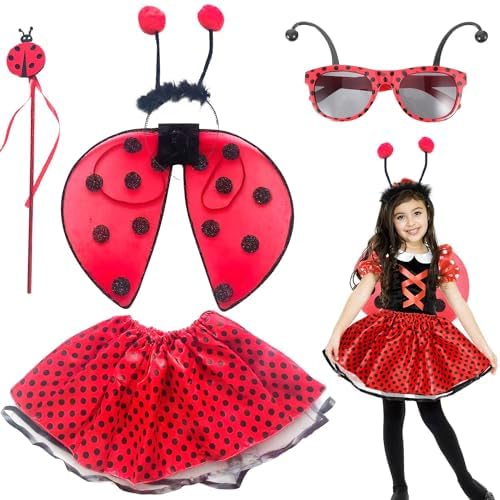 Marienkäfer Kostüm, 4 stück Marienkäfer Kostüm, kinder Marienkäfer Fasching Set, Marienkäfer Flügel Kostüm, Marienkäfer Kleid für Karneval, Marienkäfer Haarreif Flügel Kostüm, Kinder Marienkäfer set Marienkäfer Kostüm, 4 stück Marienkäfer Kostüm, kinder Marienkäfer Fasching Set, Marienkäfer Flügel Kostüm, Marienkäfer Kleid für Karneval, Marienkäfer Haarreif Flügel Kostüm, Kinder Marienkäfer set von YeahBoom
