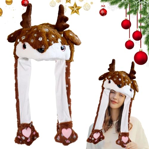 Mütze mit Beweglichen Ohren,Mütze mit Ohren,Weihnachtsmann Plüsch Hut,Hase Mütze,Beweglicher Ohr-Kaninchen-Hut,Cosplay Urlaub Weihnachten Halloween Karneval Party Geschenk für Damen Mädchen Kinder Mütze mit Beweglichen Ohren,Mütze mit Ohren,Weihnachtsmann Plüsch Hut,Hase Mütze,Beweglicher Ohr-Kaninchen-Hut,Cosplay Urlaub Weihnachten Halloween Karneval Party Geschenk für Damen Mädchen Kinder von YeahBoom