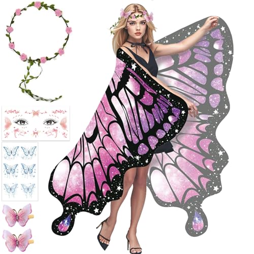 YeahBoom Schmetterling Kostüm Damen,Schmetterlingsflügel Erwachsene,Schmetterling Umhang Damen,Karneval Kostüm Damen,Schmetterling Kostüm Erwachsene,Schmetterling Haarreif,Kostüm Schmetterling Damen YeahBoom Schmetterling Kostüm Damen,Schmetterlingsflügel Erwachsene,Schmetterling Umhang Damen,Karneval Kostüm Damen,Schmetterling Kostüm Erwachsene,Schmetterling Haarreif,Kostüm Schmetterling Damen von YeahBoom