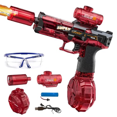 Wasserpistole Elektrisch, Automatische Wasserpistole mit Großer Kapazität, Reichweite 28-32 Fuß, Elektrische Wasserpistole Mit Blitz Effekten, Für Kinder,Erwachsene Strandpool Wasserspaß Spielzeug von YeahBoom