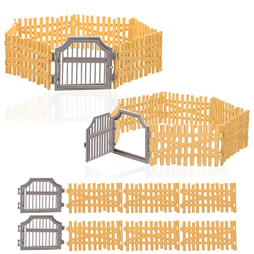YeahBoom 14 Stücke Pferdezaun Spielzeug, Mini Pferd Corral Fechten Zubehör, Koppel Kunststoff für Scheune Stall, Nutztier, Zaun Panel YeahBoom 14 Stücke Pferdezaun Spielzeug, Mini Pferd Corral Fechten Zubehör, Koppel Kunststoff für Scheune Stall, Nutztier, Zaun Panel von YeahBoom