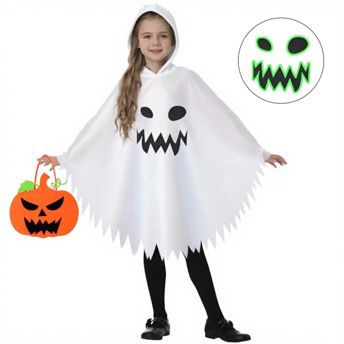 YeahBoom Geister Kostüm Kinder,Geist Umhang Gespenst für Kinder,Glow in the Dark Geister Kostüm,Halloween Kind Geister Kleidung,Gespenst Kleidung für Mädchen Jungen Baby Kleinkinder YeahBoom Geister Kostüm Kinder,Geist Umhang Gespenst für Kinder,Glow in the Dark Geister Kostüm,Halloween Kind Geister Kleidung,Gespenst Kleidung für Mädchen Jungen Baby Kleinkinder von YeahBoom
