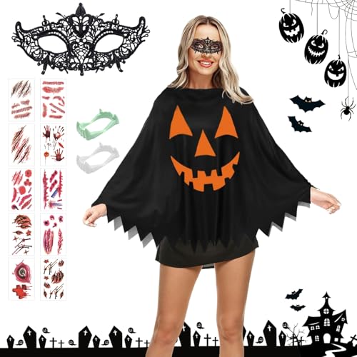 YeahBoom Halloween Skelett Poncho,Spinnennetz Cape Umhang Kostüm,Halloween Kostüme für Frauen Skelett Umhang,Druck Langärmliges Fledermaus Kostüm,Kleidung für Cosplay Halloween Karneval Party YeahBoom Halloween Skelett Poncho,Spinnennetz Cape Umhang Kostüm,Halloween Kostüme für Frauen Skelett Umhang,Druck Langärmliges Fledermaus Kostüm,Kleidung für Cosplay Halloween Karneval Party von YeahBoom