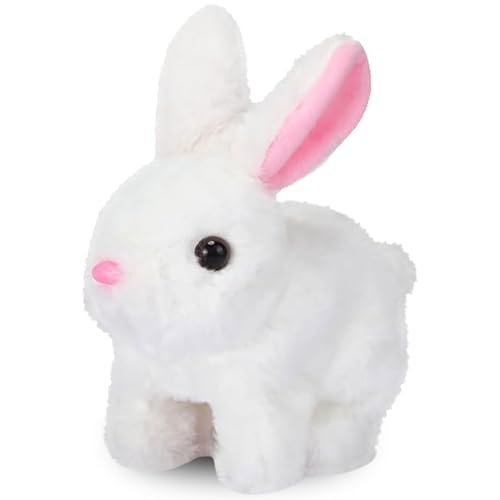 YeahBoom Hüpfendes Kaninchen,Hase Elektrisch Spielzeug,Hüpfendes Kaninchen Spielzeug,Plüschhasenspielzeug,Osterhase Stofftier Klein,Interaktives Elektronisches Haustier,Hasen Kuscheltiere Klein von YeahBoom