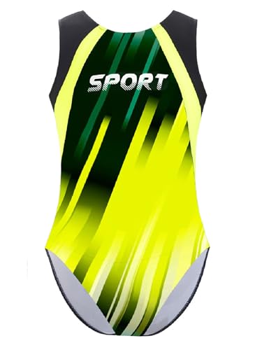Yeahdor Damen - und Mädchens Sportliche Sleeveless Gymnastik - Leotard Druckdesign für Gymnastik - Ballett - Tanz - Performance Fluoreszierendes Gelb 134-140 Yeahdor Damen - und Mädchens Sportliche Sleeveless Gymnastik - Leotard Druckdesign für Gymnastik - Ballett - Tanz - Performance Fluoreszierendes Gelb 134-140 von Yeahdor