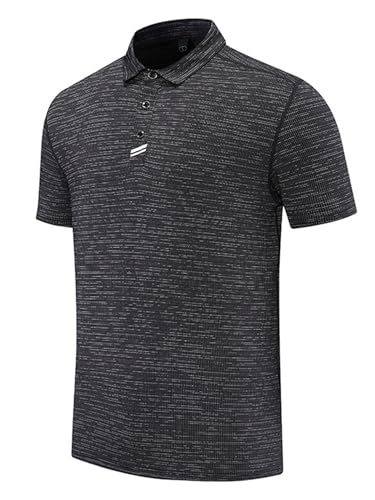 Yeahdor Golf Casual Outdoor-sport-training-fitness Kurzarm-shirt Mit Kragen, Schnelltrocknend Schwarz M Yeahdor Golf Casual Outdoor-sport-training-fitness Kurzarm-shirt Mit Kragen, Schnelltrocknend Schwarz M von Yeahdor