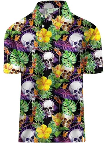 Yeahdor Herren Golf-knopfhemd Mit Karomuster, Umschlagkragen, 3d-digitaldruck, Kurzarm, Locker, Leger Und Minimalistisch Geben Sie L ein 4XL Yeahdor Herren Golf-knopfhemd Mit Karomuster, Umschlagkragen, 3d-digitaldruck, Kurzarm, Locker, Leger Und Minimalistisch Geben Sie L ein 4XL von Yeahdor
