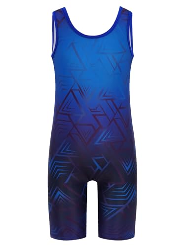 Yeahdor Kinder Jungen Mädchen Geometrisch Bedruckter Wrestling Singlet Ärmelloses Sport Bodysuit für Radfahren Workout Gymnastik Yoga Blau 170 Yeahdor Kinder Jungen Mädchen Geometrisch Bedruckter Wrestling Singlet Ärmelloses Sport Bodysuit für Radfahren Workout Gymnastik Yoga Blau 170 von Yeahdor