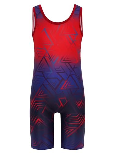 Yeahdor Kinder Jungen Mädchen Geometrisch Bedruckter Wrestling Singlet Ärmelloses Sport Bodysuit für Radfahren Workout Gymnastik Yoga Rot 158-164 Yeahdor Kinder Jungen Mädchen Geometrisch Bedruckter Wrestling Singlet Ärmelloses Sport Bodysuit für Radfahren Workout Gymnastik Yoga Rot 158-164 von Yeahdor