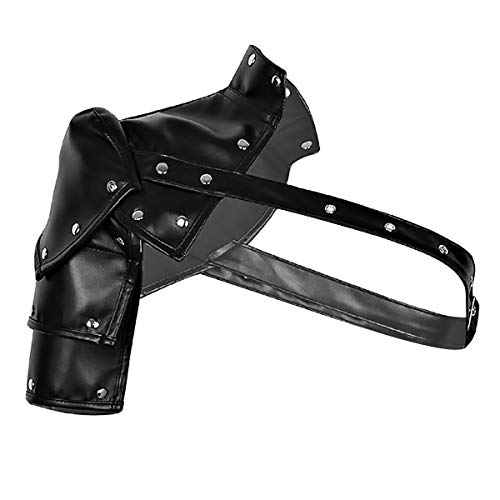 Yeahdor Unisex Herren Schulterpanzer Römer Gladiator Krieger Kostüm Zubehör Kunstleder Schulterschutz Mittelalter Verstellbare Verkleidung Schwarz One Size Yeahdor Unisex Herren Schulterpanzer Römer Gladiator Krieger Kostüm Zubehör Kunstleder Schulterschutz Mittelalter Verstellbare Verkleidung Schwarz One Size von Yeahdor