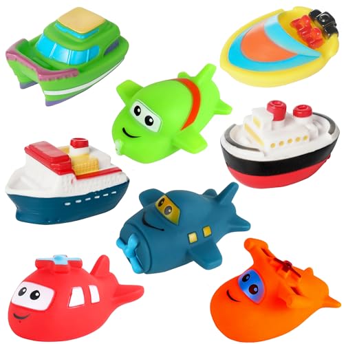 8 Stück Boote und Flugzeuge Baby Badezimmer Spielzeug Wasserspray Spielzeug Geeignet für Jungen Mädchen Baby Schwimmbad Spritzspielzeug Bad/Schwimmbad Badespielzeug 8 Stück Boote und Flugzeuge Baby Badezimmer Spielzeug Wasserspray Spielzeug Geeignet für Jungen Mädchen Baby Schwimmbad Spritzspielzeug Bad/Schwimmbad Badespielzeug von Yeahey