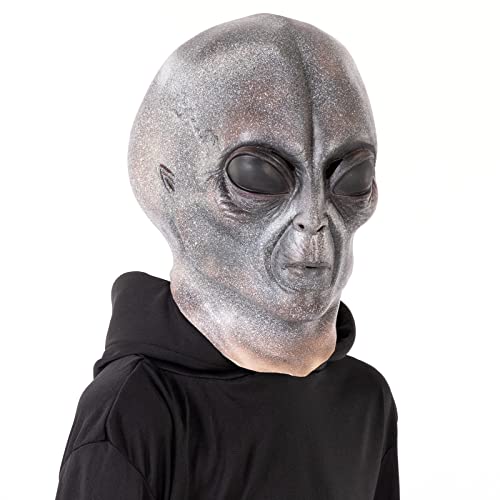 Yearsahrk Alien Maske Gruselige Neuheit Monster Alien Maske Lustiger Alien Vollkopfhelm Halloween Cosplay Party Kostüm Requisite für Erwachsene und Kinder von Yearsahrk