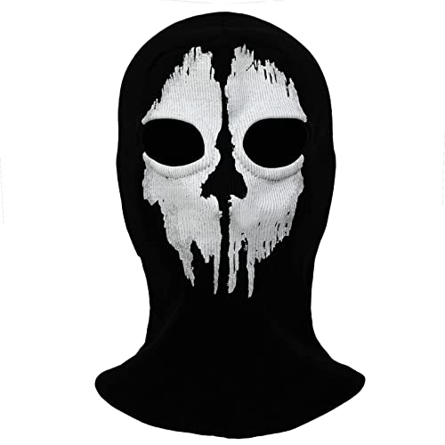 Yearsahrk Ghost Maske Call of Duty Totenkopf Maske Sturmmaske Sturmhaube Ski Gesichtsmaske Karneval Halloween Kostüm Cosplay Requisite (Ghost Maske-A02) von Yearsahrk