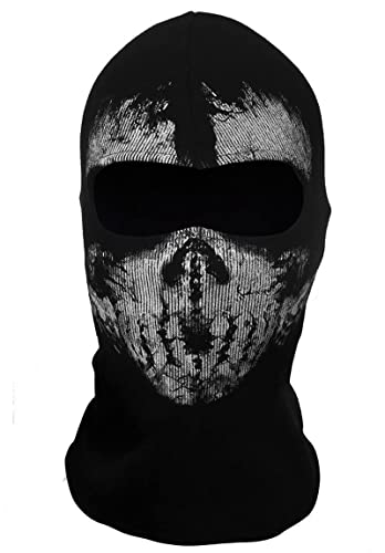 Yearsahrk Ghost Maske Call of Duty Totenkopf Maske Sturmmaske Sturmhaube Ski Gesichtsmaske Karneval Halloween Kostüm Cosplay Requisite (Ghost Maske-A04) von Yearsahrk