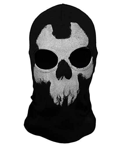 Yearsahrk Ghost Maske Call of Duty Totenkopf Maske Sturmmaske Sturmhaube Ski Gesichtsmaske Karneval Halloween Kostüm Cosplay Requisite (Ghost Maske-A07) von Yearsahrk